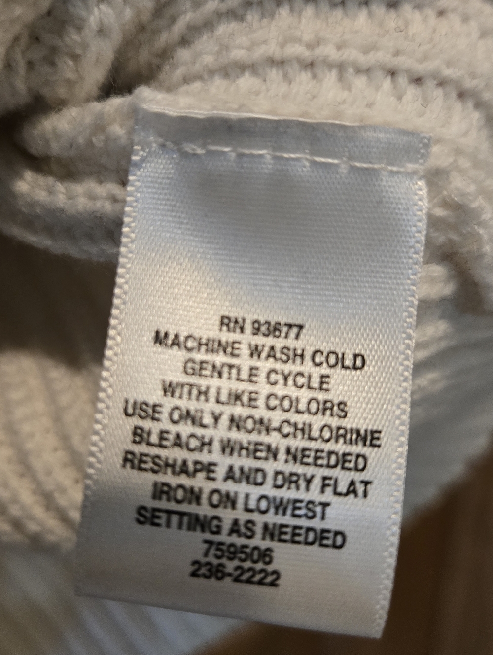 Liz Claiborne Cream Ribbed Knit Sweater Top - Picture 8 of 14